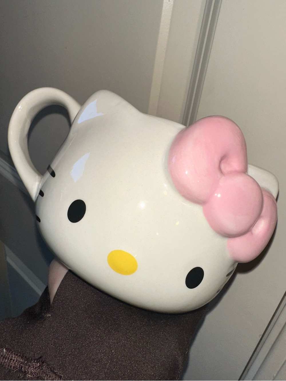 Sanrio Hello kitty face pink bow ceramic mug